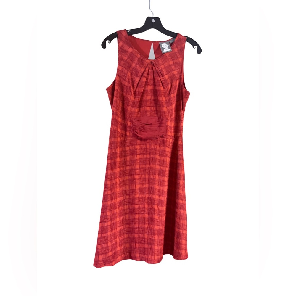Anthropologie Girls from Savoy Goji Plaid Silk Dress Size 6 - Picture 2 of 9